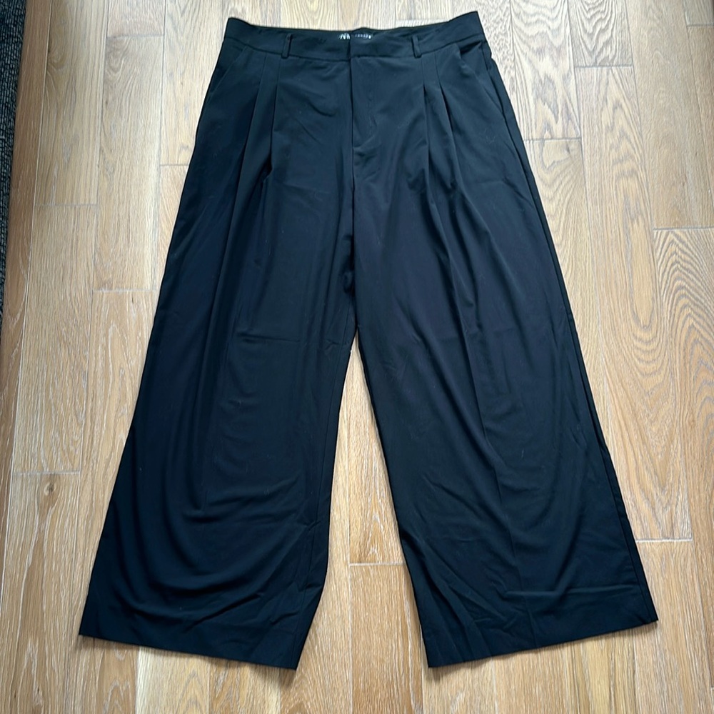 Zara | Full-length Wide-leg Pleated Pants